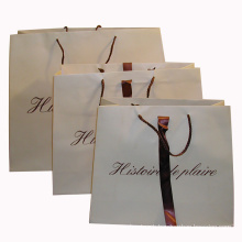 Paper Shopping Bag with Ribbon and Logo